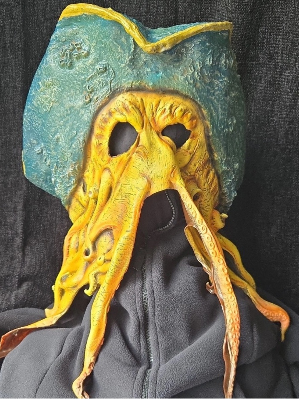 Disney vintage 2006 Pirates of the Caribbean Davy Jones sturdy 3D rubber mask